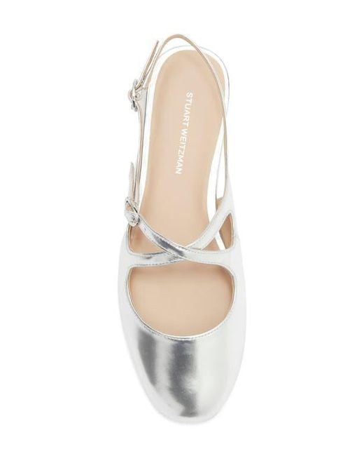 Stuart Weitzman Metallic Clover Slingback Mule
