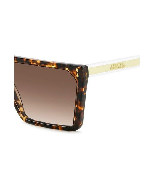 Isabel Marant Brown 64Mm Oversize Rectangular Sunglasses