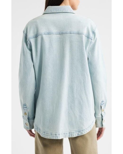 Faherty Brand Blue Holden Denim Shirt Jacket