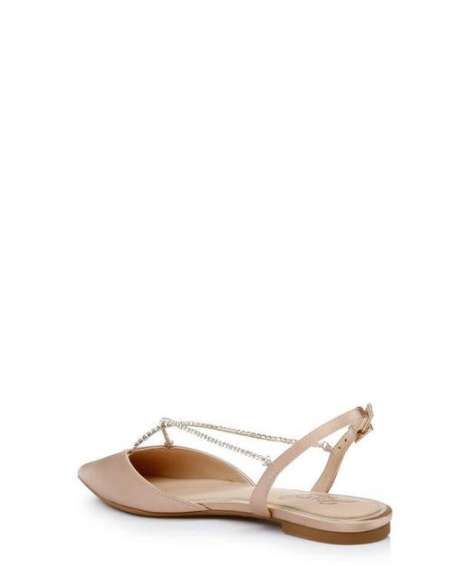 Badgley Mischka Natural Alanna Pointed Toe Flat