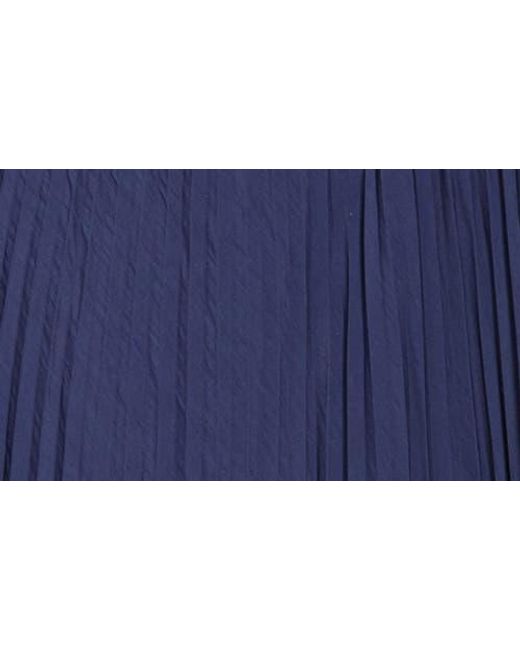 Ramy Brook Blue Winifred Pleated Asymmetric Maxi Skirt