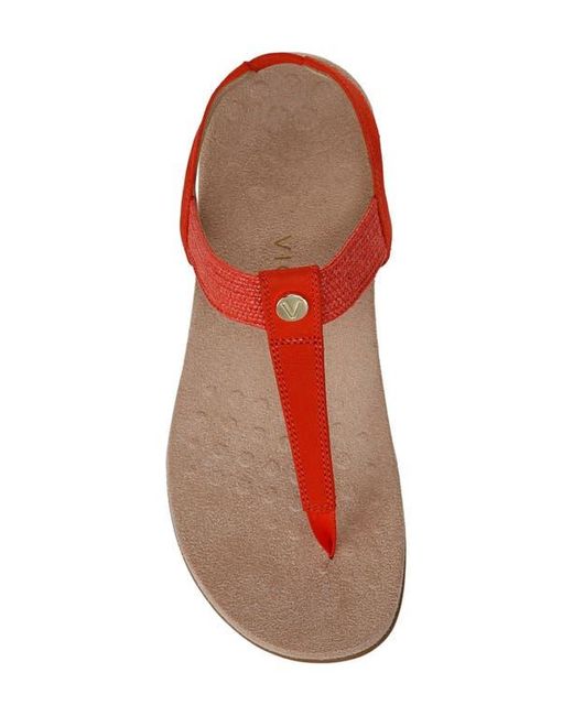 Vionic Red Brea T-Strap Sandal