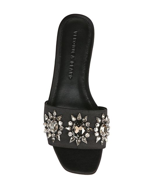 Veronica Beard Black maggie Crystal Embellished Sandal