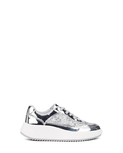 New York & Company White Tana Platform Sneaker