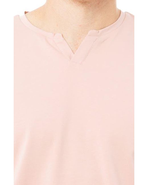 Xray Jeans Blue Split Neck Cotton Tee for men