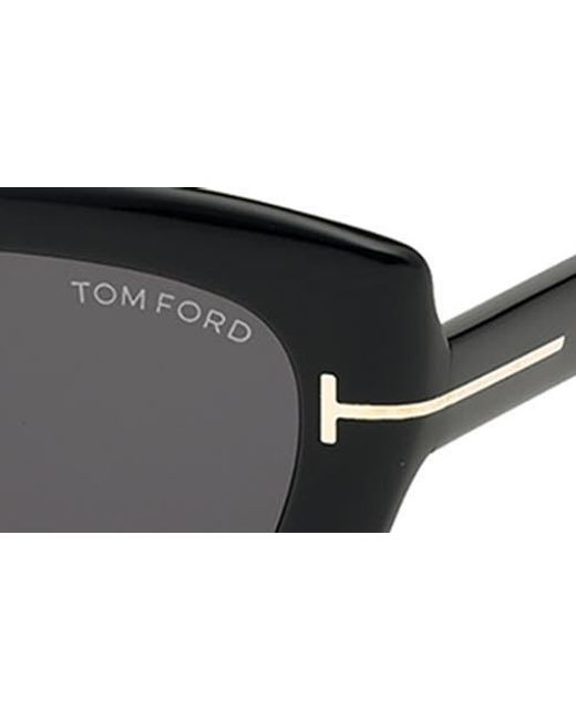 Tom Ford Black Anya 55Mm Cat Eye Sunglasses