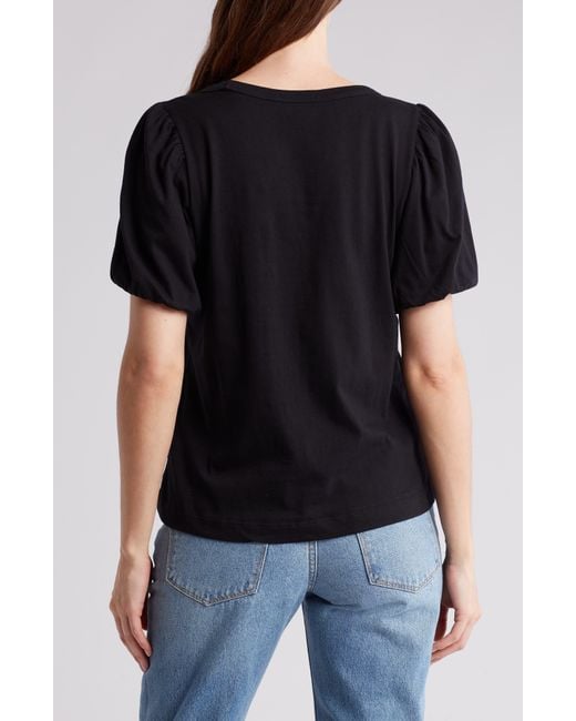 Tahari Black Bubble Sleeve T-shirt