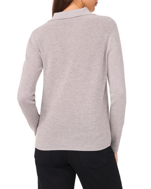 Halogen® Gray Rib Polo