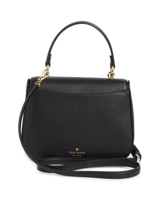 Kate Spade Black Kyla Pebbled Leather Top Handle Bag