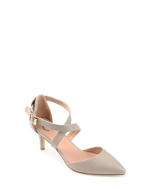 Journee Collection Pink Riva Crossover Pump