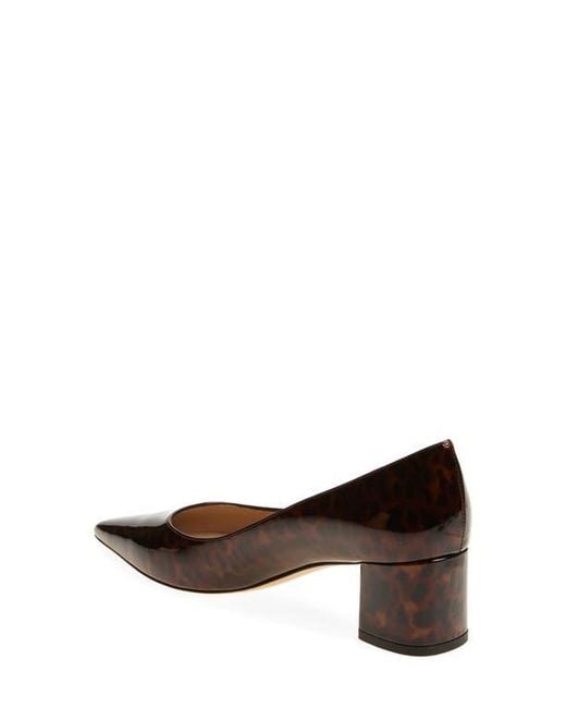 Stuart Weitzman Brown Stuart Power 50 Block Heel Pump