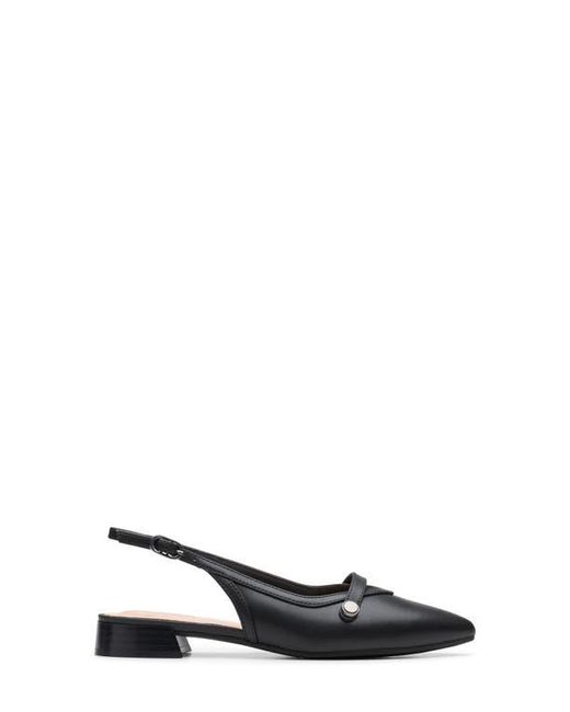 Clarks Black Natalyn Pointed Toe Slingback Flat