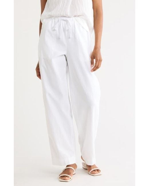 Vince White Tie Front Pull-On Pants