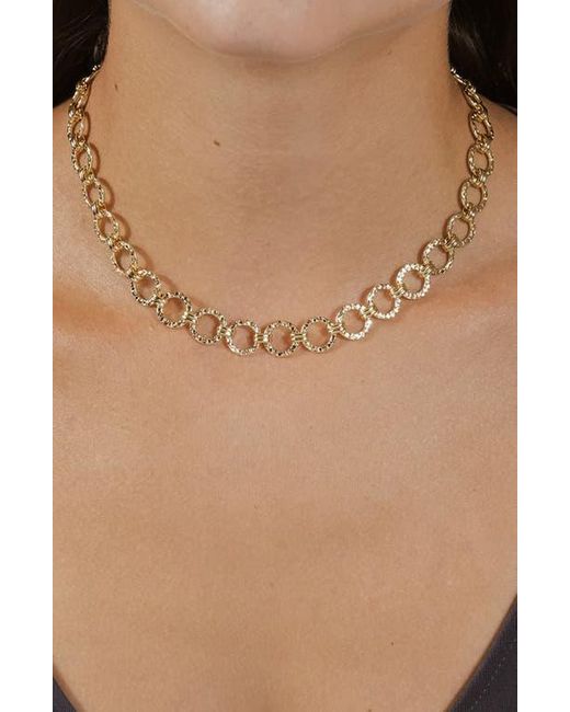 Sterling Forever Metallic Molten Chain Necklace