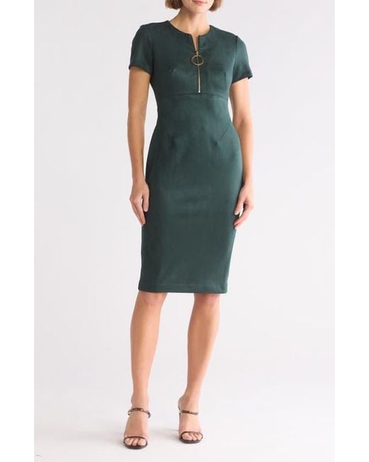 Calvin klein green sheath dress hot sale