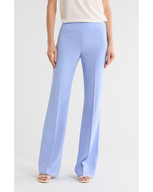 Theory Blue Demitria Flare Leg Crepe Pants