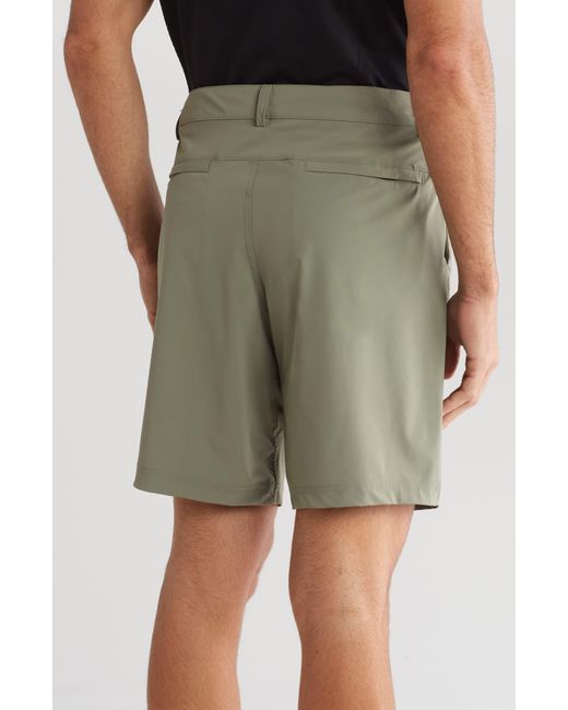 90 Degrees Green Warp Hillcrest Shorts for men