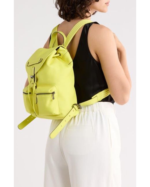 Longchamp Yellow Lc3D Small Leather Backpack