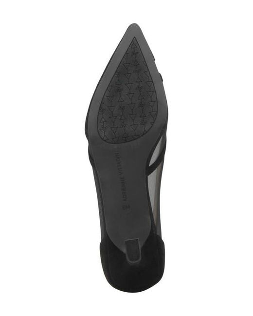 Adrienne Vittadini Black Slew Pump