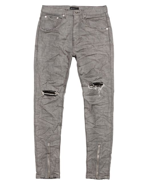 Purple Brand Grey Reverse Distressed Zipper Skinny Jeans At Nordstrom Rack  in Gray for Men