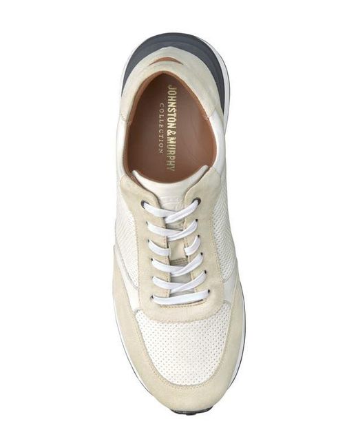 Johnston & Murphy White Briggs Perforated Sneaker for men