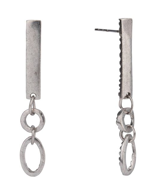 The Sak Metallic Linear Bar Link Drop Earrings In Silver At Nordstrom Rack