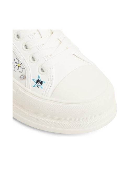 ALDO White Rayes Embroidered Platform Sneaker