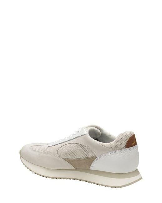 Johnston & Murphy White Chase Perforated Sneaker for men