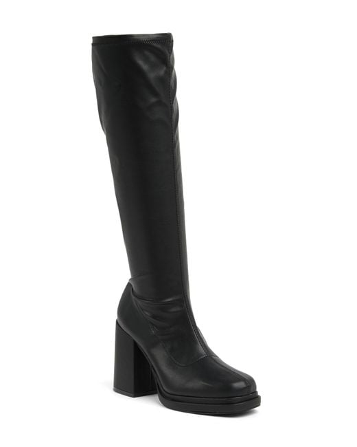 Steve Madden Object Tall Boot In Black At Nordstrom Rack | Lyst