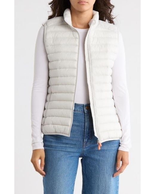 Save The Duck White Neomi Puffer Vest