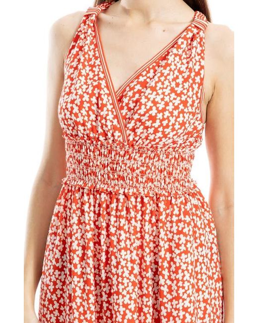 Max Studio White Print Sleeveless Maxi Sundress