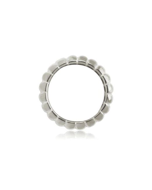 Rebel Gray Ribbed Band Ring