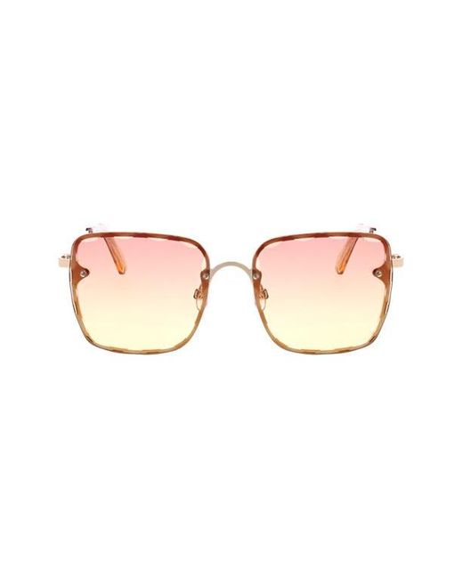 BCBGMAXAZRIA Pink 52Mm Beveled Square Sunglasses