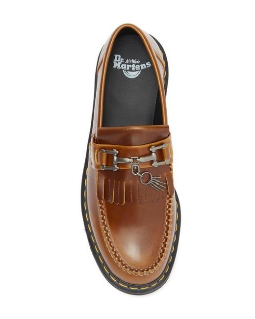 Dr. Martens Brown Adrian Kiltie Fringe Bit Loafer for men