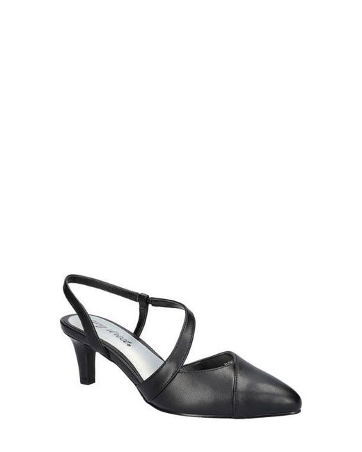 Easy Street Black Emerald Slingback Pointed Toe Pump