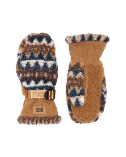 Ugg Black Elias Uggfluff Trapper Gloves for men