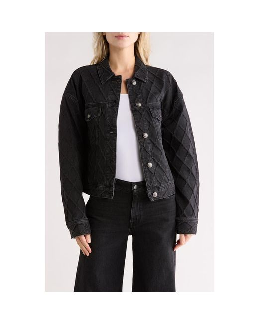 Rag & Bone Black Ryan Denim Trucker Jacket