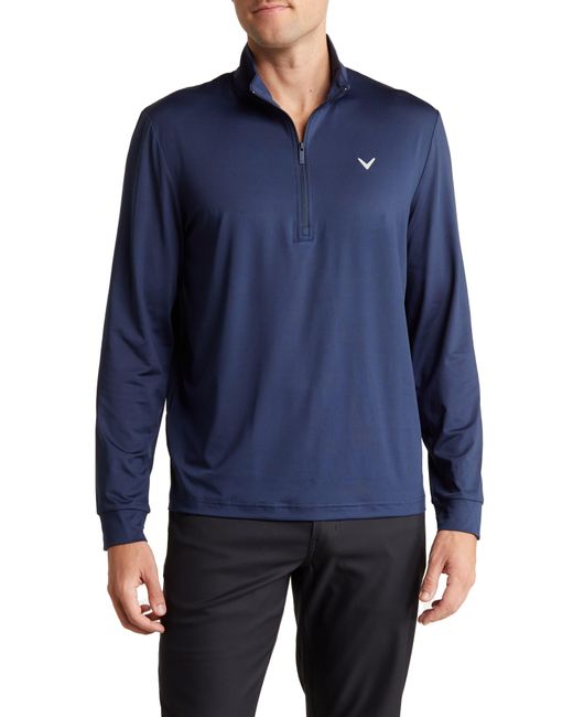 Callaway Golf® Blue Long Sleeve Quarter-zip Pullover for men