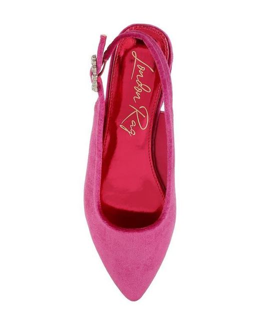 LONDON RAG Red Dolan Slingback Flat