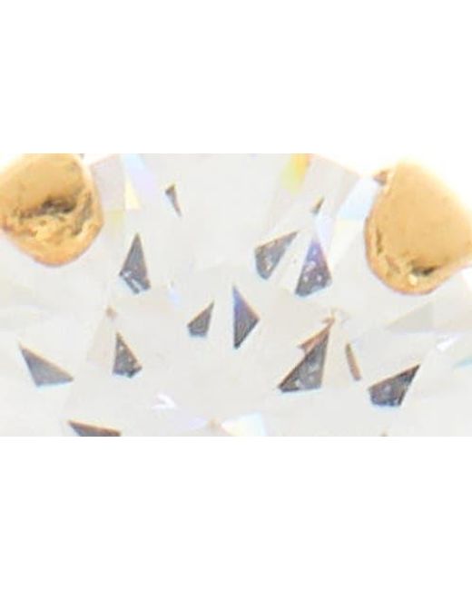 Sterling Forever White Cz Stud Earrings