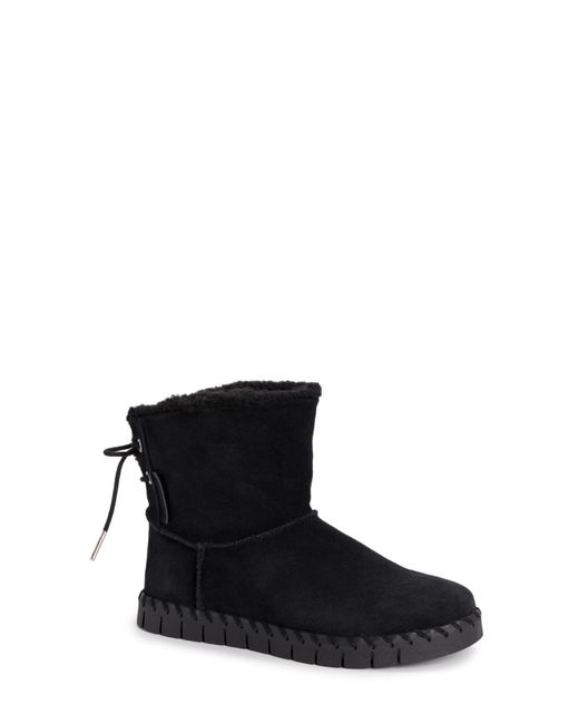 Muk Luks Black Albany Faux Shearling Lined Boot