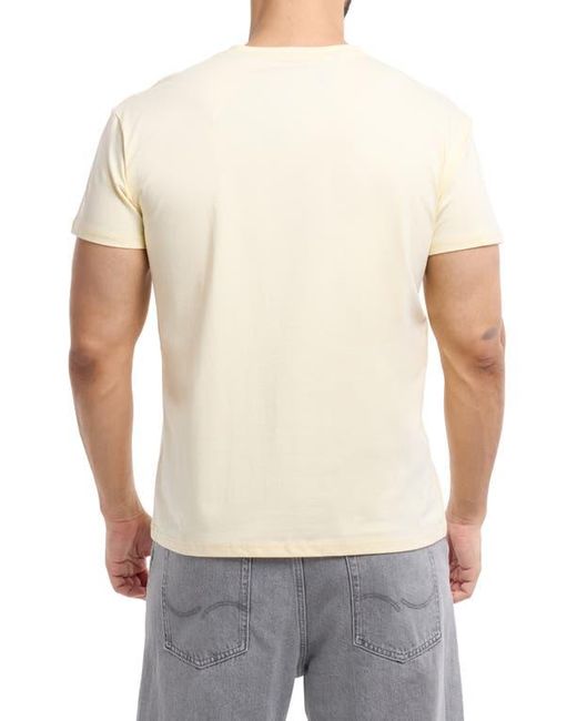 Xray Jeans Natural Short Sleeve Henley for men
