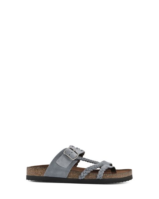 White Mountain White Hayleigh Braided Leather Footbed Sandal