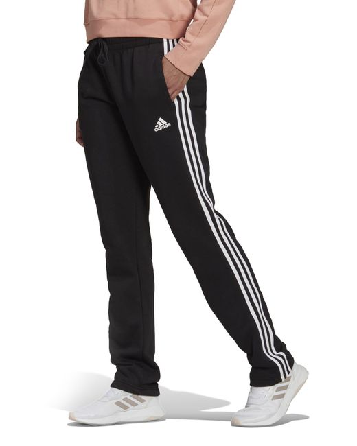 adidas Essentials Comfort Fleece 3-stripes Pants In Black At Nordstrom Rack  | Lyst