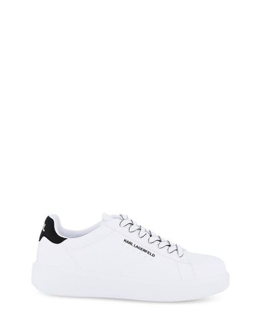 Karl Lagerfeld White Plain Toe Sneaker for men