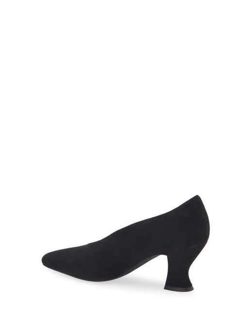 Jeffrey Campbell Black Hints-2 Suede Square Toe Pump