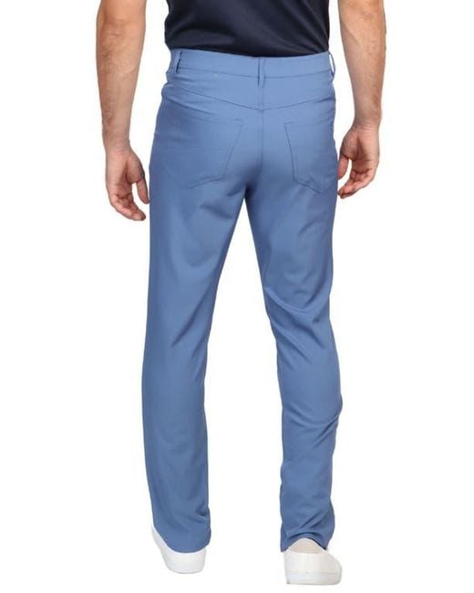 Tailorbyrd Blue Five-Pocket Performance Pants for men