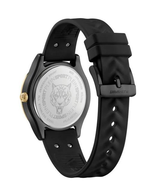 Philipp Plein Metallic Eclipse Silicone Strap Watch, 36Mm for men