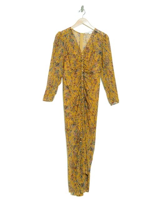 Veronica Beard Yellow Ferrara Silk Dress