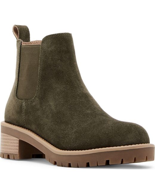 Blondo Green Waterproof Suede Chelsea Boots